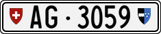 License plate of Switzerland, Cars