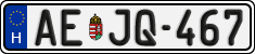 license plates of Hungary, Regular plates (2022)