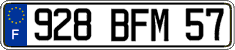 French license plate, FNI