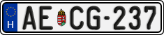 license plates of Hungary, Regular plates (2022)