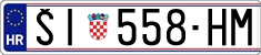 License plate of Croatia, Regular plates