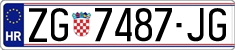 License plate of Croatia, Regular plates