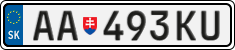 License plate of Slovakia, Cars