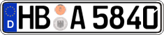 German license plate, Regular plates