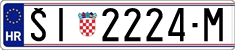 License plate of Croatia, Regular plates