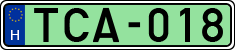 license plates of Hungary, Electric vehicles (1990)