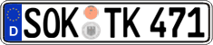 German license plate, Regular plates