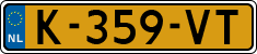 License plate of the Netherlands, Cars