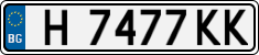 License plate of Bulgaria, Cars