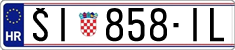 License plate of Croatia, Regular plates