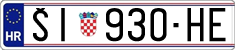 License plate of Croatia, Regular plates