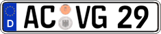 German license plate, Regular plates