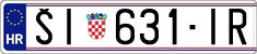License plate of Croatia, Regular plates