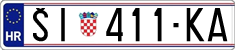 License plate of Croatia, Regular plates