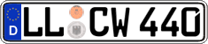 German license plate, Regular plates