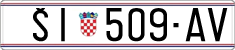 License plate of Croatia, Regular plates
