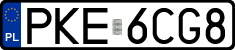 License plates of Poland, Regular car plates