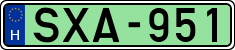 license plates of Hungary, Electric vehicles (1990)