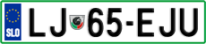 License plate of Slovenia, Cars