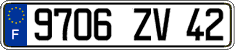 French license plate, FNI