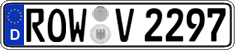 German license plate, Regular plates