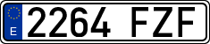 License plates of Spain, Ordinary (2000)