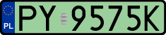 License plates of Poland, Electric vehicles