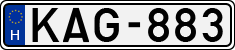 license plates of Hungary, Cars (1990)