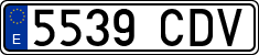 License plates of Spain, Ordinary (2000)