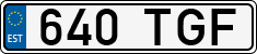 License plate of Estonia, Regular car plates