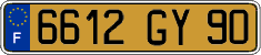 French license plate, FNI