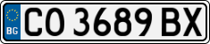License plate of Bulgaria, Cars