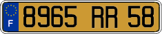 French license plate, FNI