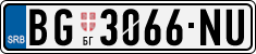License plate of Serbia, Cars