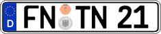 German license plate, Regular plates