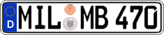 German license plate, Regular plates