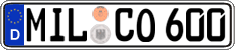 German license plate, Regular plates