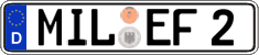 German license plate, Regular plates