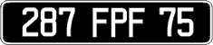 French license plate, FNI