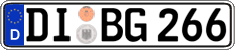 German license plate, Regular plates