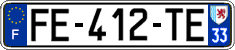 French license plate, SIV (ordinary)