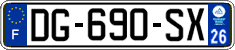 French license plate, SIV (ordinary)
