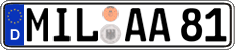 German license plate, Regular plates
