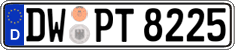 German license plate, Regular plates