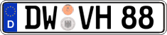 German license plate, Regular plates