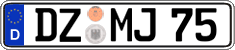 German license plate, Regular plates