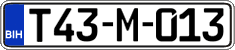 License plate of Bosnia and Herzegovina, Regular plates