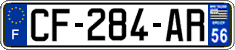 French license plate, SIV (ordinary)