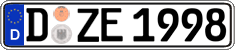German license plate, Regular plates