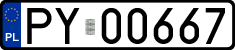 License plates of Poland, Regular car plates